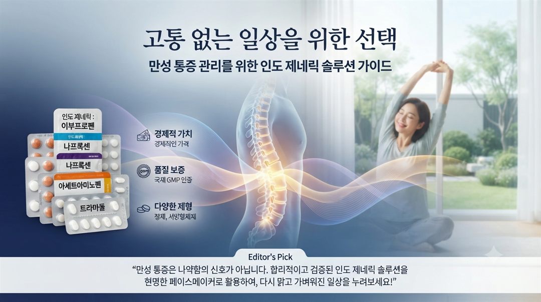고통 없는 일상을 위한 선택: 만성 통증 관리 인도 제네릭 솔루션 가이드
